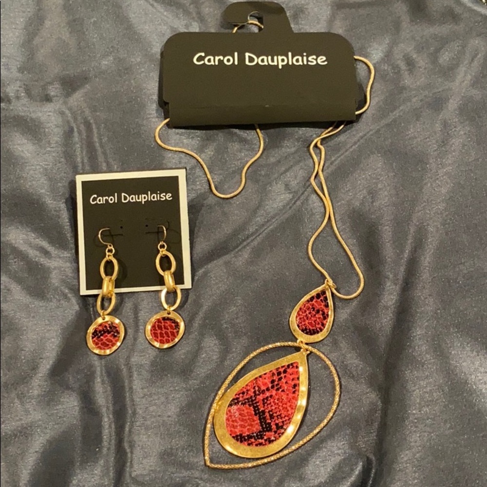 Carol Dauplaise Wine Snake Coin Drop Set
